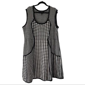 Houndstooth sweater dress